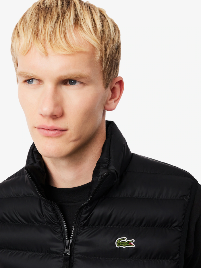 LACOSTE Water-Repellent Puffed Vest Black - MAISONDEFASHION.COM