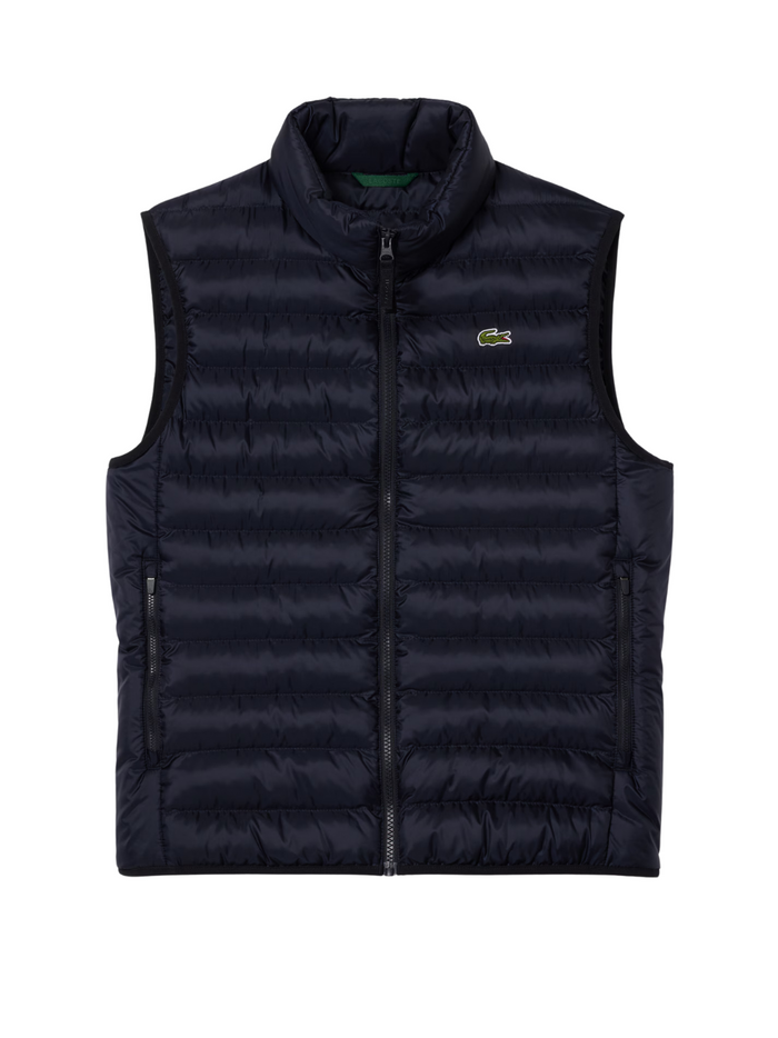 LACOSTE Water-Repellent Puffed Vest Navy - MAISONDEFASHION.COM