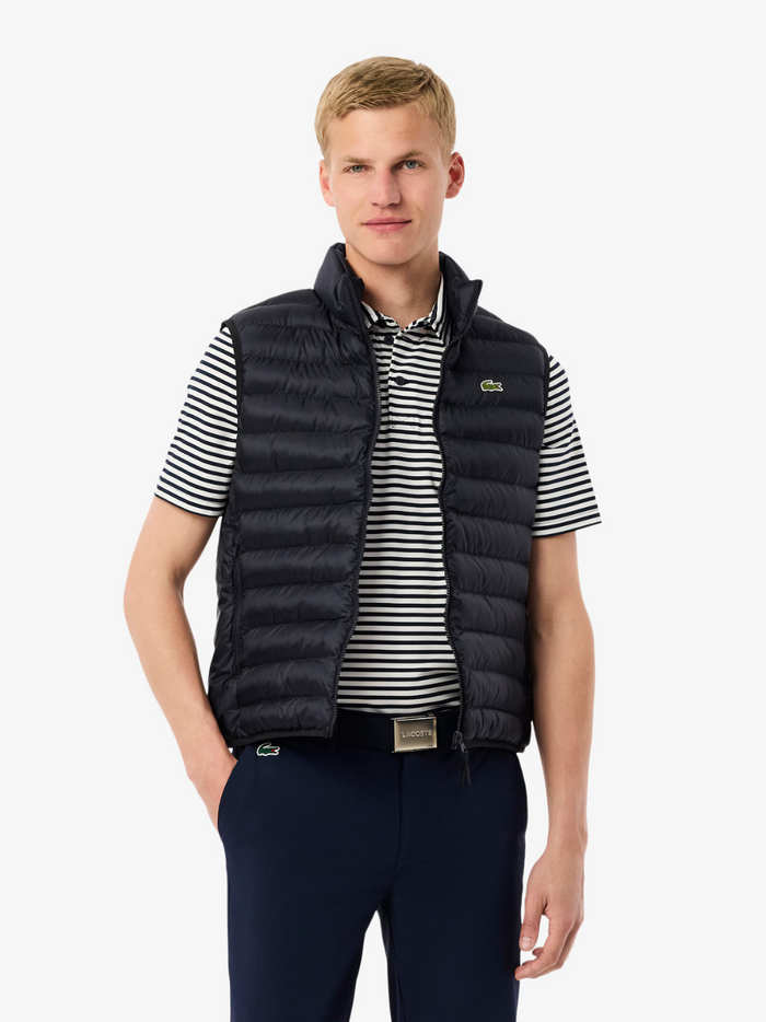 LACOSTE Water-Repellent Puffed Vest Navy - MAISONDEFASHION.COM