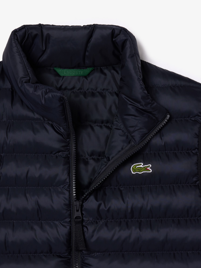 LACOSTE Water-Repellent Puffed Vest Navy - MAISONDEFASHION.COM