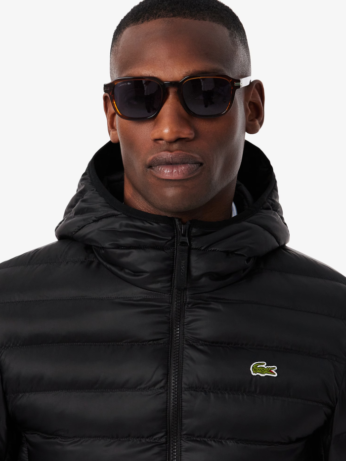 LACOSTE Water-Repellent Quilted Puffed Jacket Black - MAISONDEFASHION.COM