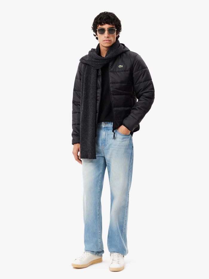 LACOSTE Water-Repellent Quilted Puffer Jacket Black - MAISONDEFASHION.COM