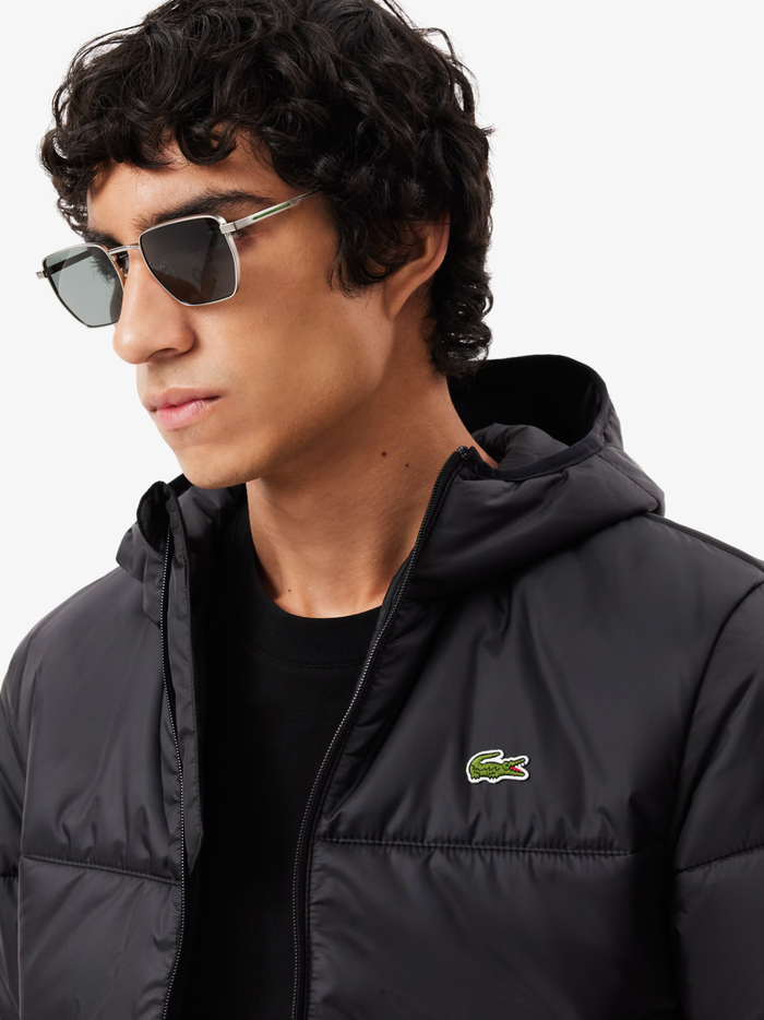 LACOSTE Water-Repellent Quilted Puffer Jacket Black - MAISONDEFASHION.COM