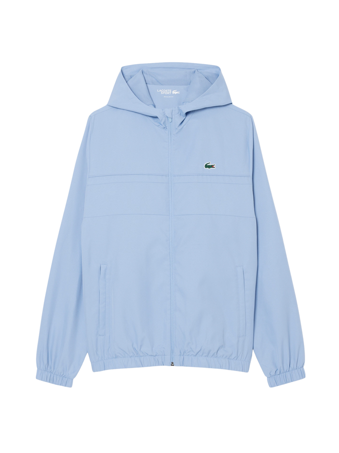 LACOSTE Water-Repellent Sport Track Jacket Light Blue - MAISONDEFASHION.COM