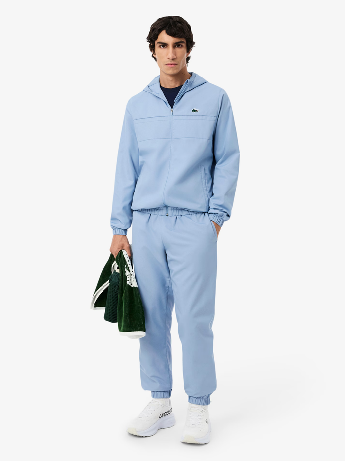 LACOSTE Water-Repellent Sport Track Jacket Light Blue - MAISONDEFASHION.COM
