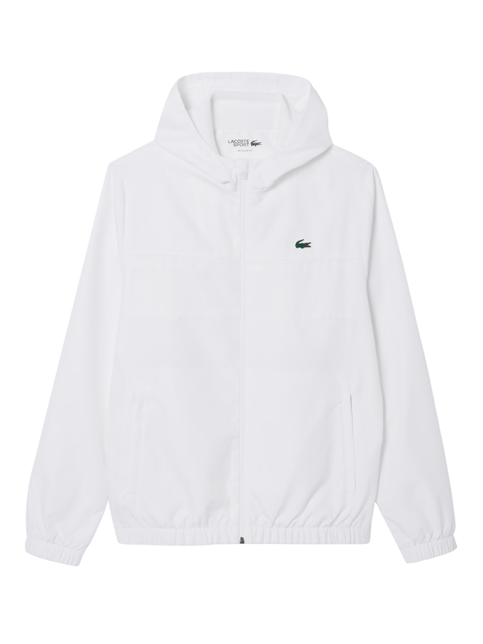 LACOSTE Water-Repellent Sport Track Jacket White - MAISONDEFASHION.COM