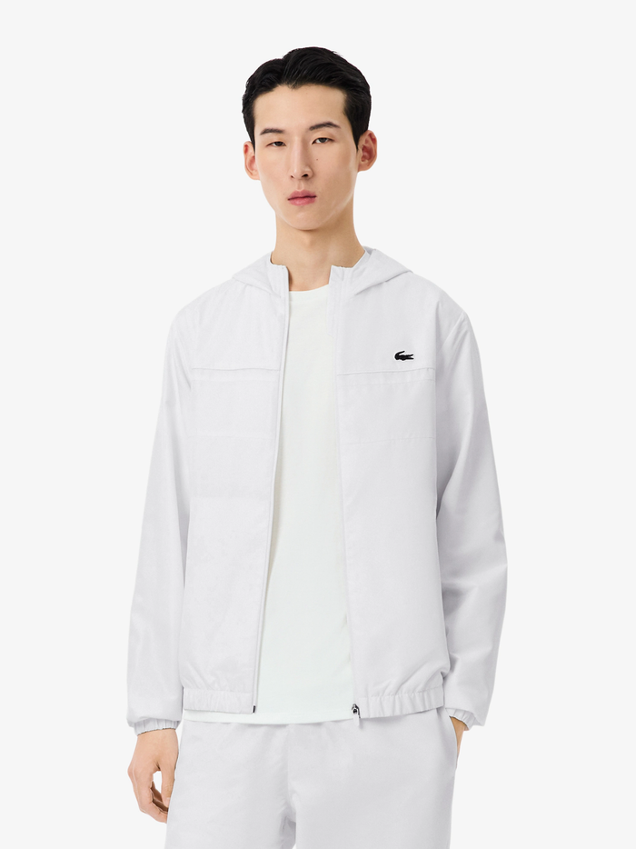 LACOSTE Water-Repellent Sport Track Jacket White - MAISONDEFASHION.COM