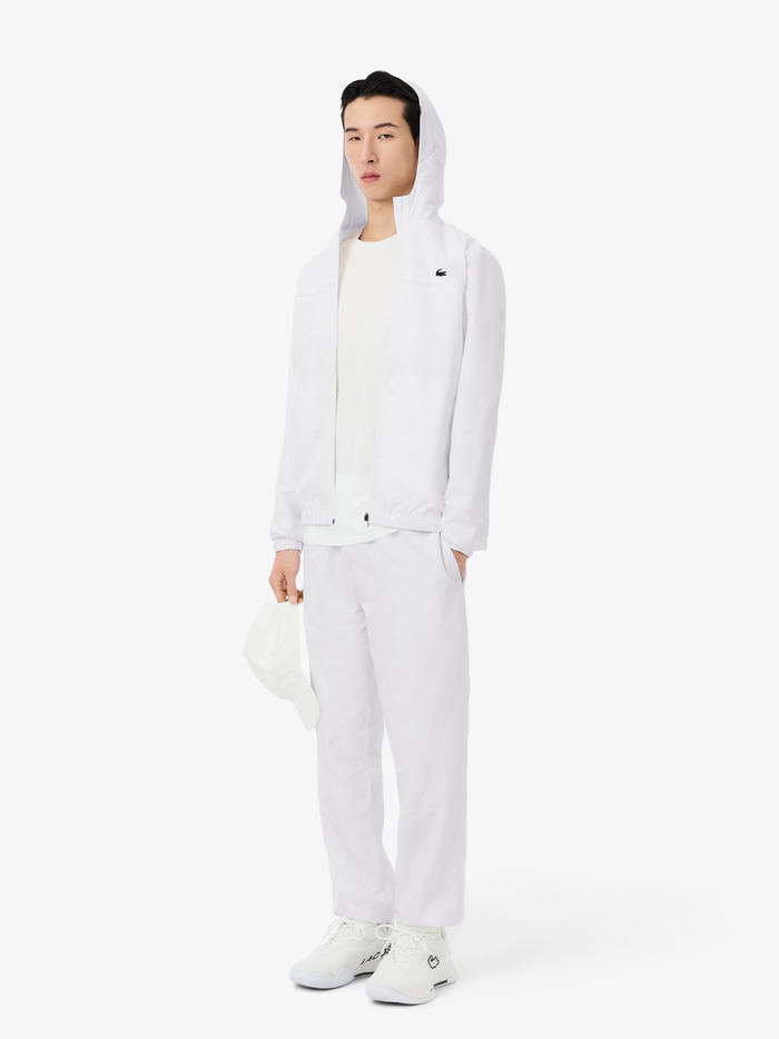 LACOSTE Water-Repellent Sport Track Jacket White - MAISONDEFASHION.COM