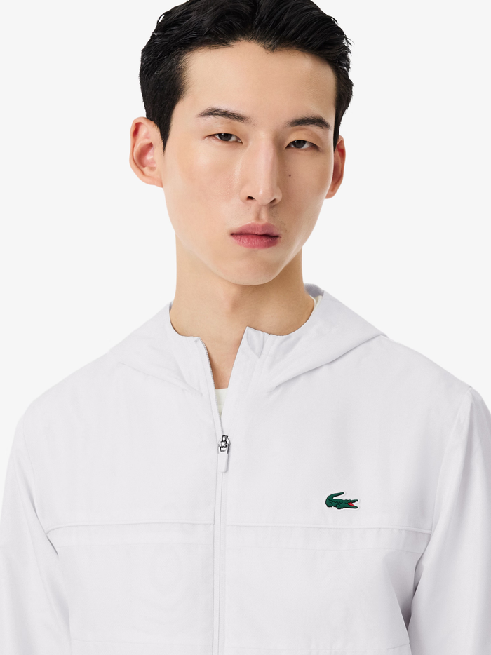 LACOSTE Water-Repellent Sport Track Jacket White - MAISONDEFASHION.COM