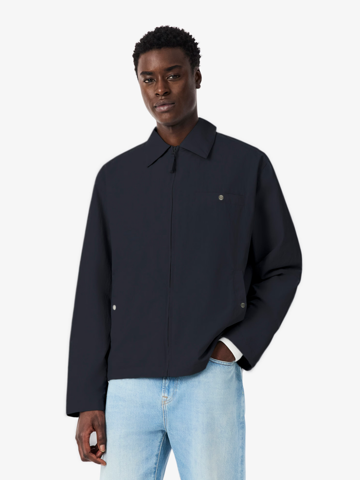 LACOSTE Water-Repellent Textured Taffeta Jacket Black - MAISONDEFASHION.COM