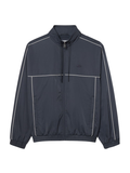 LACOSTE Water-Repellent Trim Accent Track Jacket Dark Grey - MAISONDEFASHION.COM