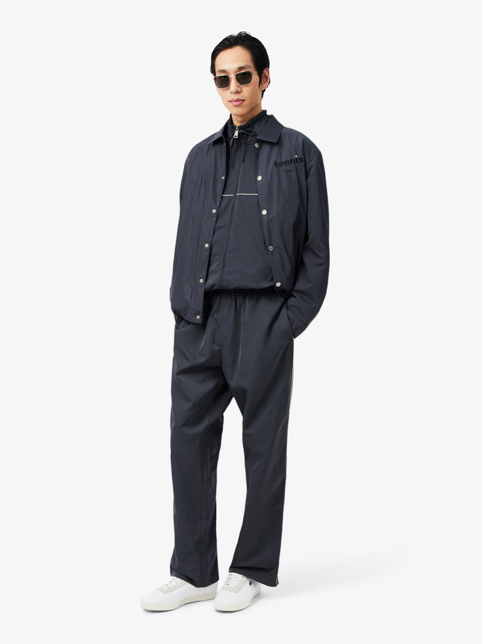 LACOSTE Water-Repellent Trim Accent Track Jacket Dark Grey - MAISONDEFASHION.COM