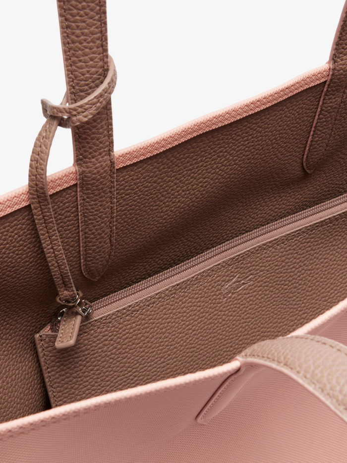 LACOSTE WOMEN Anna Reversible Tote with Pouch Rose Tan - MAISONDEFASHION.COM