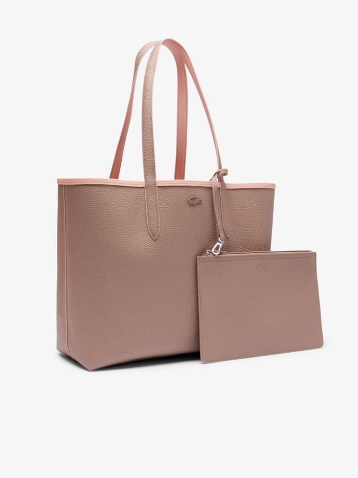 LACOSTE WOMEN Anna Reversible Tote with Pouch Rose Tan - MAISONDEFASHION.COM