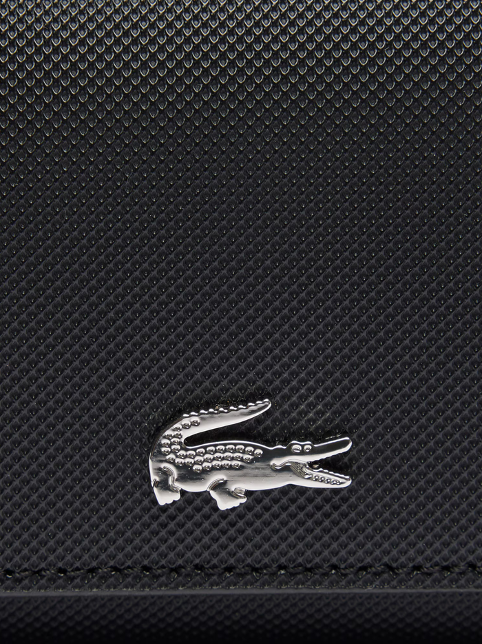 LACOSTE WOMEN Anna Snap Close Flap Billfold Black - MAISONDEFASHION.COM
