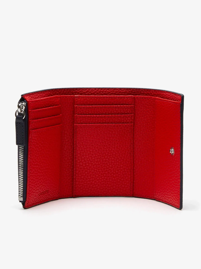 LACOSTE WOMEN Anna Snap Close Flap Billfold Blue - MAISONDEFASHION.COM