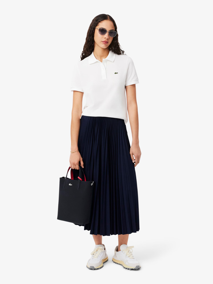 LACOSTE WOMEN Anna Vertical Reversible Tote Black/Red - MAISONDEFASHION.COM