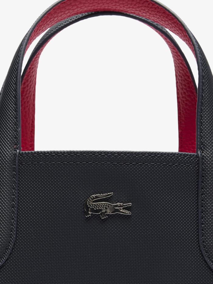 LACOSTE WOMEN Anna Vertical Reversible Tote Black/Red - MAISONDEFASHION.COM