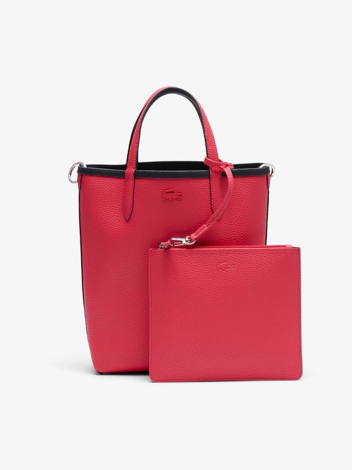 LACOSTE WOMEN Anna Vertical Reversible Tote Black/Red - MAISONDEFASHION.COM