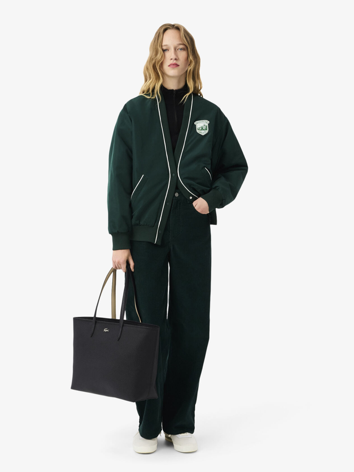 LACOSTE WOMEN Anna Zipped Tote Black - MAISONDEFASHION.COM