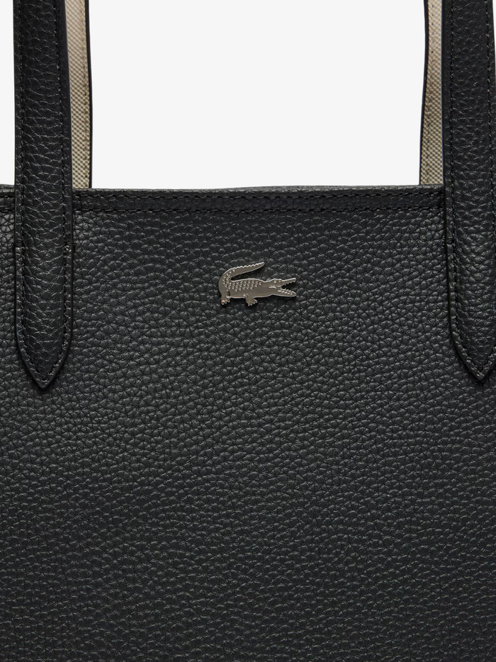 LACOSTE WOMEN Anna Zipped Tote Black - MAISONDEFASHION.COM