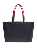 LACOSTE WOMEN Anna Zipped Tote Navy - MAISONDEFASHION.COM