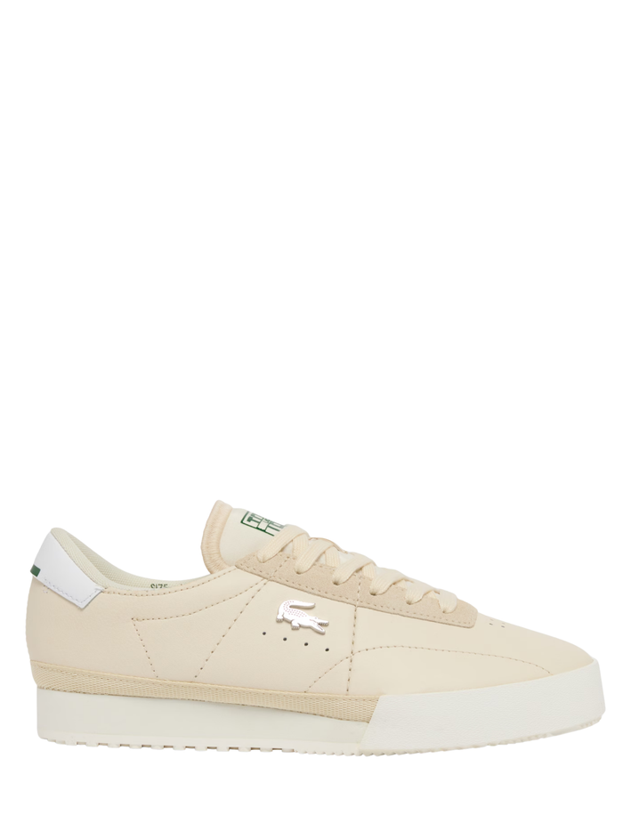 LACOSTE WOMEN Aura Leather Sneakers Off-White/White - MAISONDEFASHION.COM