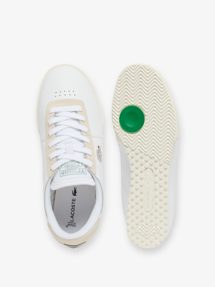 LACOSTE WOMEN Aura Leather Sneakers White/Off-White - MAISONDEFASHION.COM
