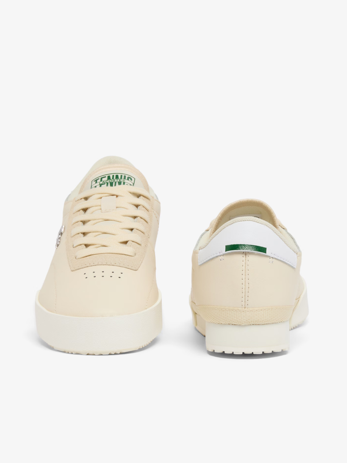 LACOSTE WOMEN Aura Leather Sneakers Off-White/White - MAISONDEFASHION.COM