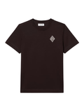 LACOSTE WOMEN Lacoste Badge Cotton T-shirt Brown - MAISONDEFASHION.COM