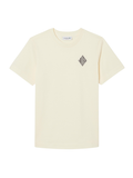 LACOSTE WOMEN Lacoste Badge Cotton T-shirt Lemon Beige - MAISONDEFASHION.COM