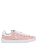 LACOSTE WOMEN Baseshot Suede Sneakers Pink/White - MAISONDEFASHION.COM