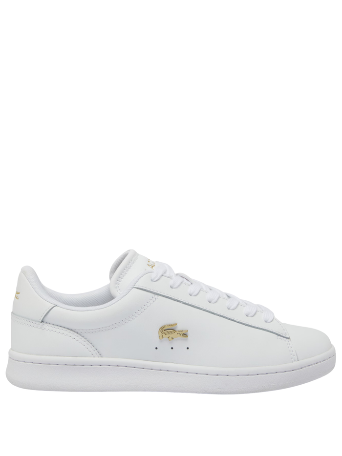 LACOSTE WOMEN Carnaby Set Leather Sneakers White/Gold - MAISONDEFASHION.COM