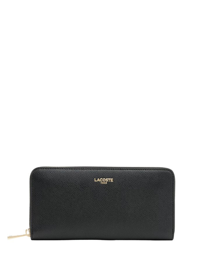 LACOSTE WOMEN Champs-Élysées Zipped Billfold Black