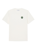 LACOSTE WOMEN Cotton Badge T-shirt White - MAISONDEFASHION.COM