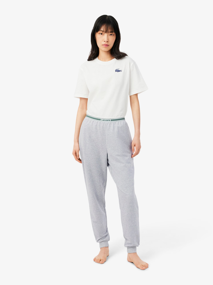 LACOSTE WOMEN Cotton Loungewear Joggers Grey - MAISONDEFASHION.COM