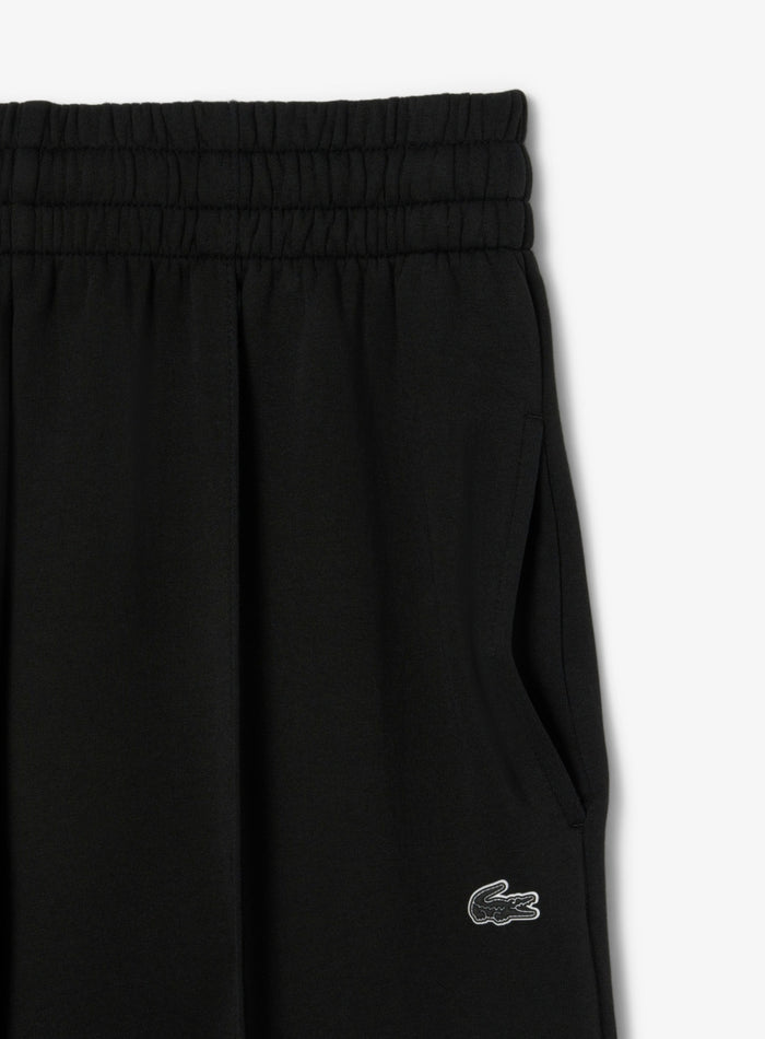 LACOSTE WOMEN Cotton Wide Leg Sweatpants Black - MAISONDEFASHION.COM