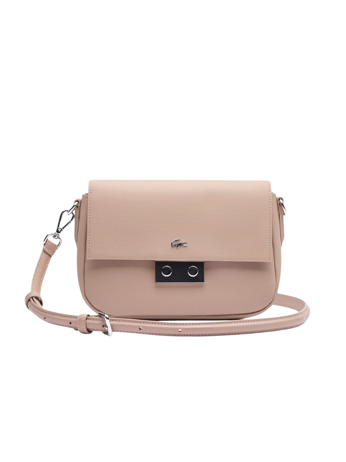 LACOSTE WOMEN Daily City Flap Close Messenger Bag Taupe - MAISONDEFASHION.COM