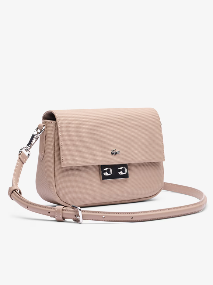LACOSTE WOMEN Daily City Flap Close Messenger Bag Taupe - MAISONDEFASHION.COM