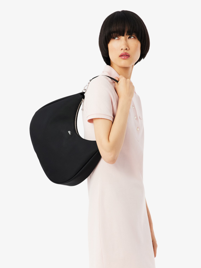 LACOSTE WOMEN Daily City Hobo Bag Black - MAISONDEFASHION.COM