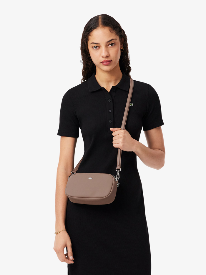 LACOSTE WOMEN Daily City Messenger Bag Taupe - MAISONDEFASHION.COM