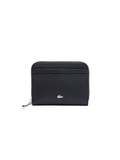 LACOSTE WOMEN Daily City Small Zipped Billfold Black - MAISONDEFASHION.COM