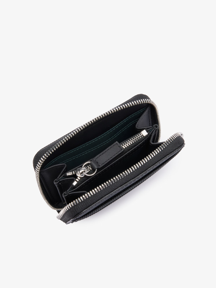 LACOSTE WOMEN Daily City Small Zipped Billfold Black - MAISONDEFASHION.COM