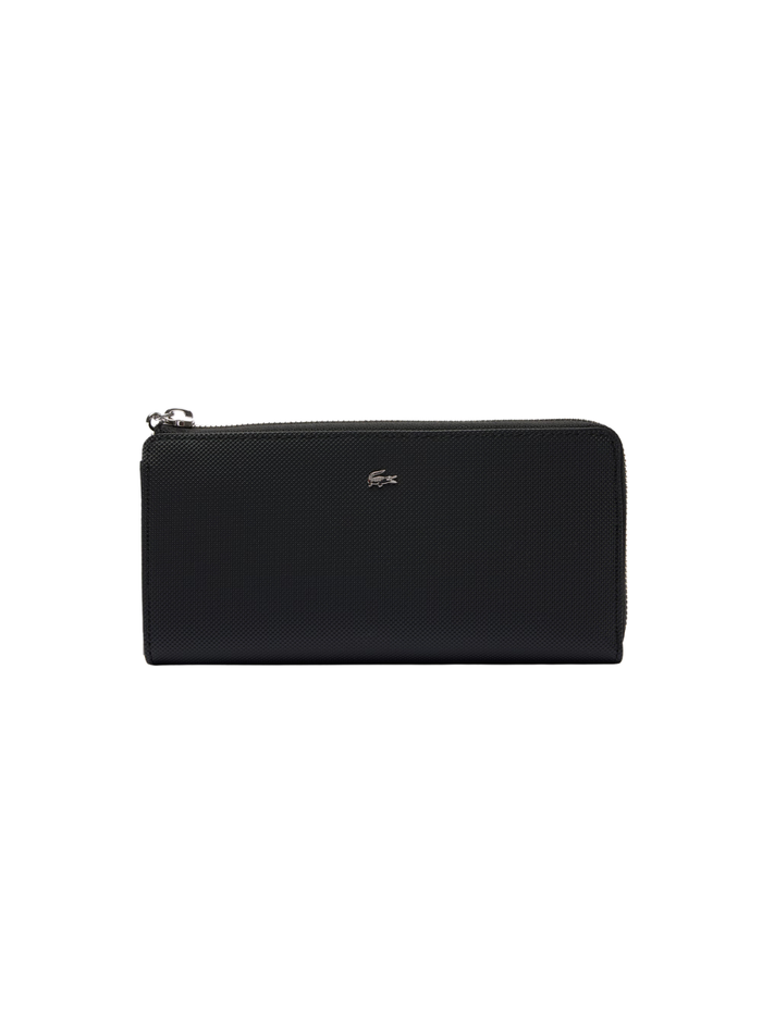 LACOSTE WOMEN Daily City Zipped Billfold Black - MAISONDEFASHION.COM
