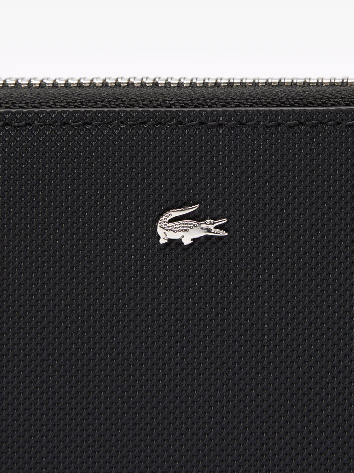 LACOSTE WOMEN Daily City Zipped Billfold Black - MAISONDEFASHION.COM