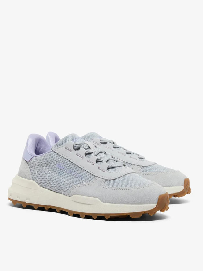 LACOSTE WOMEN Elite Active Evo Sneakers Light Grey/Light Purple - MAISONDEFASHION.COM