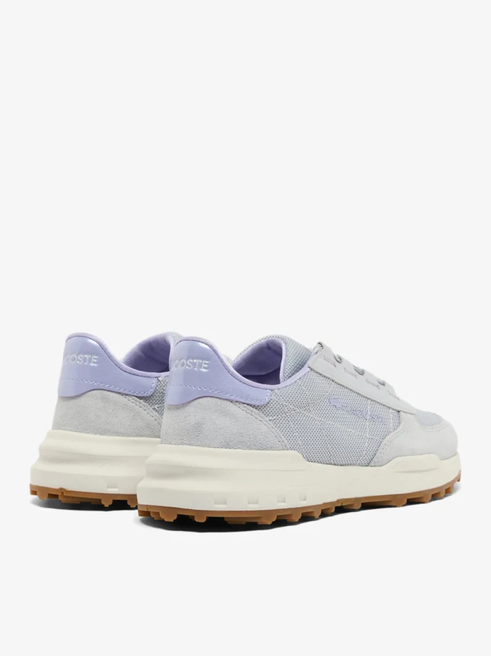 LACOSTE WOMEN Elite Active Evo Sneakers Light Grey/Light Purple - MAISONDEFASHION.COM