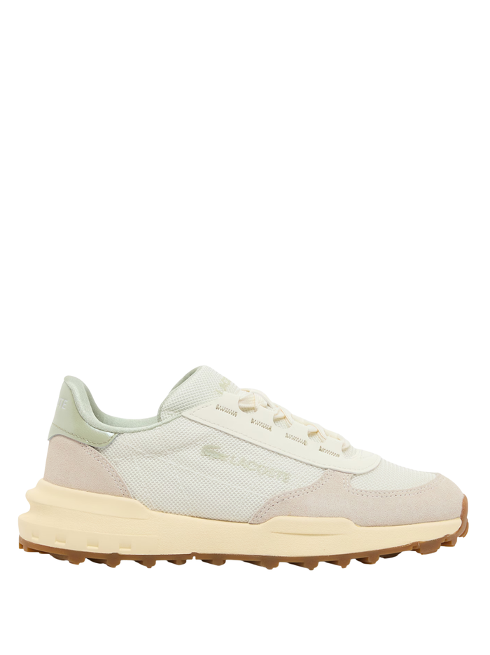 LACOSTE WOMEN Elite Active Evo Sneakers White/Light Khaki - MAISONDEFASHION.COM