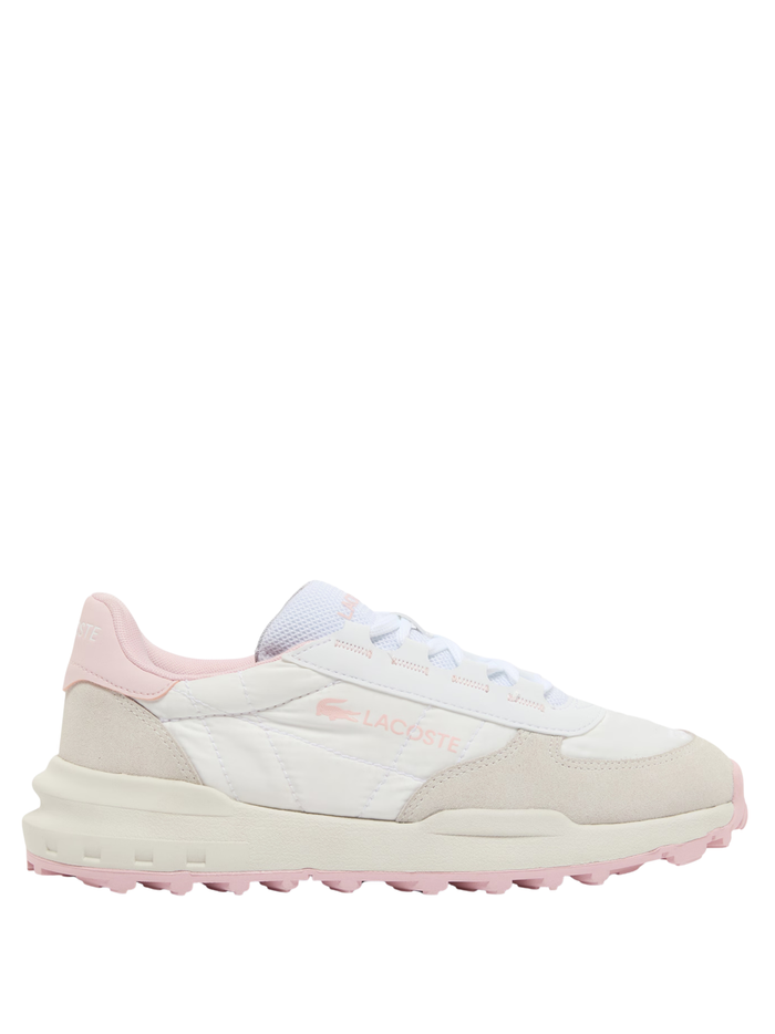 LACOSTE WOMEN Elite Active Evo Sneakers White/Light Pink - MAISONDEFASHION.COM
