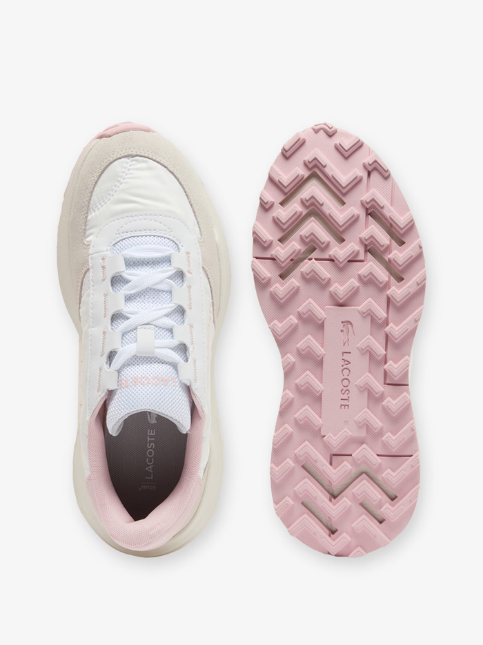 LACOSTE WOMEN Elite Active Evo Sneakers White/Light Pink - MAISONDEFASHION.COM